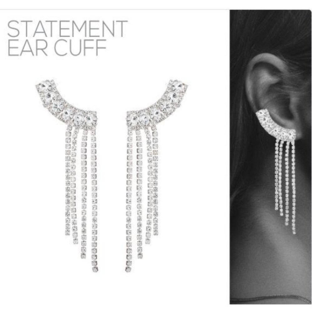 Rhinestone Statement Ear Cuff